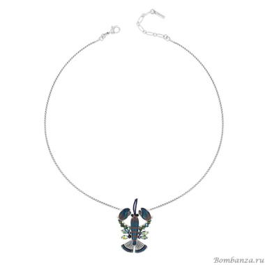 Колье TARATATA, Mr Lobster, с цветной смолой, бусинами и шнуром, TT-T24-04105-104 синий