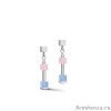 Серьги Coeur de Lion, Fine Pastel Blue-Rose 5028/21-0719. Германия