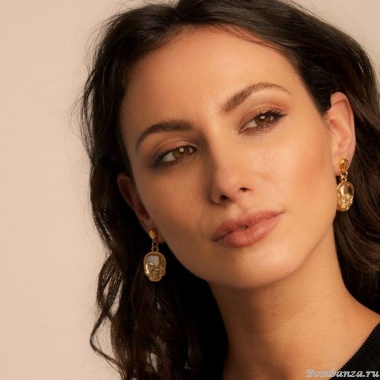 Серьги VIDDA, Caribe, с австрийским кристаллом в форме черепа, VD22-01463 янтарный Серьги VIDDA, Caribe, с австрийским кристаллом в форме черепа, VD22-01463 янтарный