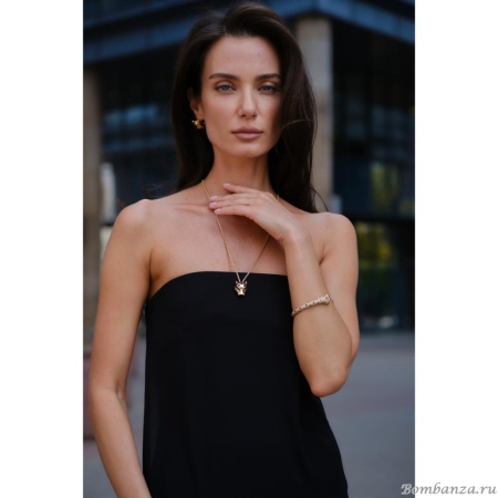 Колье Moon Paris, анималистический дизайн, Mo-Y25.06-032.65 золотистый Колье Moon Paris, анималистический дизайн, Mo-Y25.06-032.65 золотистый