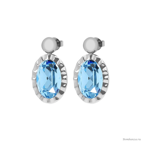 Серьги Qudo, TIVOLA UNICA big (S/P) Aquamarine 2,65cm, 332027 Серьги Qudo, TIVOLA UNICA big (S/P) Aquamarine 2,65cm, 332027