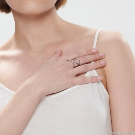 Кольцо Katerina Vassou, Willow, разъемное, с изогнутыми стержнями, KV23-306568 серебристый