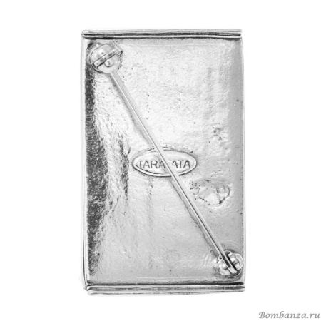 Брошь Taratata, Wake up!, серебристая, с текстилем и цветной эмалью, TT-E20-19213-105 Брошь Taratata, Wake up!, серебристая, с текстилем и цветной эмалью, TT-E20-19213-105