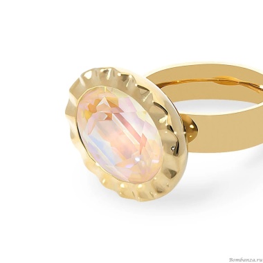 Кольцо Qudo, TIVOLA UNICA big (G/P) Ivory cream delite 56, 688322 Кольцо Qudo, TIVOLA UNICA big (G/P) Ivory cream delite 56, 688322