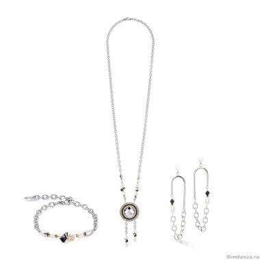 Браслет Coeur de Lion, Black-Crystal, 1134/30-1318. Германия