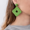 Серьги Moon Paris, из цветной рафии, Mo-Y24.06-022 зеленый Серьги Moon Paris, из цветной рафии, Mo-Y24.06-022 зеленый