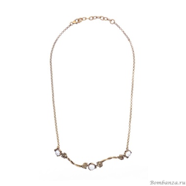 Колье Alcozer&J, с жемчугом, AL-F014C-R золотистый