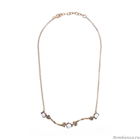 Колье Alcozer&J, с жемчугом, AL-F014C-R золотистый