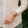 Браслет Fiore Luna, на кожаном черном ремешке, CB01156-9 R/S Браслет Fiore Luna, на кожаном черном ремешке, CB01156-9 R/S