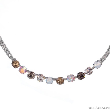 Колье Catherine Bijoux, More is more for crystals, с кристаллами, CB25.1-5323AS серый