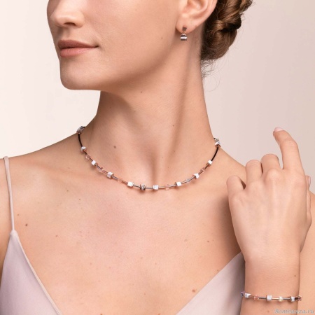 Колье Coeur de Lion, White Rose Gold Silver 5023/10-1822. Германия