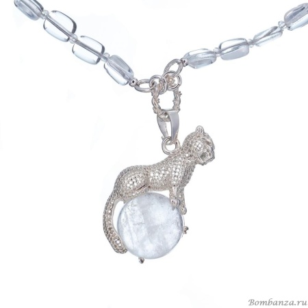 Колье Lanzerotti, Cuori, жемчуг, хрусталь, лунный камень, селенит, LZ-24.02-151 серебристый Колье Lanzerotti, Cuori, жемчуг, хрусталь, лунный камень, селенит, LZ-24.02-151 серебристый