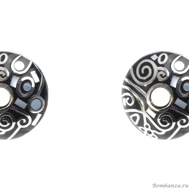 Пусеты Fiore Luna, AE01213-6 BW