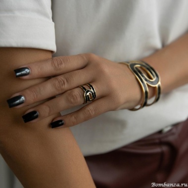 Кольцо Francesca Bianchi, разъемное, с эмалью, FB25.2-55E черный, 18