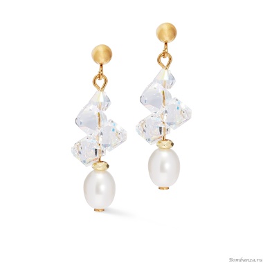 Серьги Coeur de Lion, Crystal-Gold, 1136/21-1816 Серьги Coeur de Lion, Crystal-Gold, 1136/21-1816