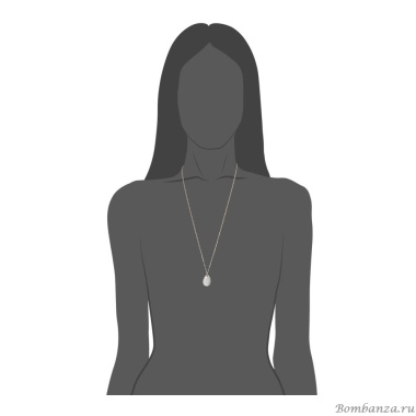 Колье Moon Paris, цепь,золот.,подвеска, Mo-1810-241 белый