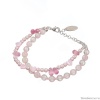 Браслет Lanzerotti, Hello babe!, двойной, селенит, перламутр,кошачий глаз, LZ-25.07-206 розовый