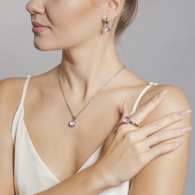 Кольцо Qudo, Firenze light rose 19 мм 610270 R/S Кольцо Qudo, Firenze light rose 19 мм 610270 R/S