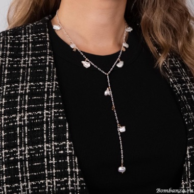 Колье Lanzerotti, Splendore, с жемчугом, LZ-24.08-311 белый