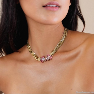 Колье Franck Herval, Irene, с кристаллами Swarovski, FH24.2-15-64171 золотистый