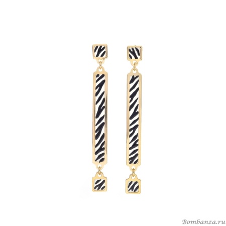 Серьги Francesca Bianchi, с эмалью, FB25.2-32D золотистый