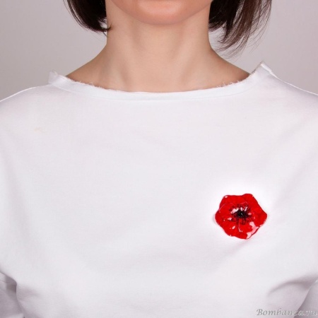 Брошь Taratata, Coquelicot, с цветной смолой и кристаллом, TT-T21-10206-103 (красный) Брошь Taratata, Coquelicot, с цветной смолой и кристаллом, TT-T21-10206-103 (красный)