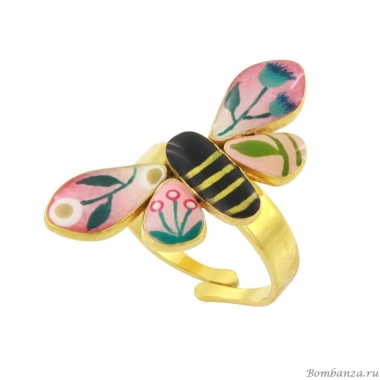 Кольцо TARATATA, La via en rose, разъемное, со смолой и золотой краской, TT-H24-06408-205 розовый Кольцо TARATATA, La via en rose, разъемное, со смолой и золотой краской, TT-H24-06408-205 розовый