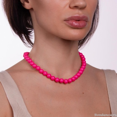 Колье Moon Paris, Valentine, с акриловыми бусинами, MVL-22.12-002 розовый Колье Moon Paris, Valentine, с акриловыми бусинами, MVL-22.12-002 розовый