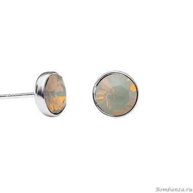 Пусеты Fiore Luna, Light Grey Opal