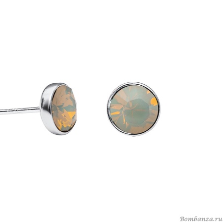 Пусеты Fiore Luna, Light Grey Opal