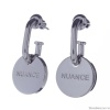 Серьги Nuance, с подвеской в форме диска, NFN-23.03-010 серебристый