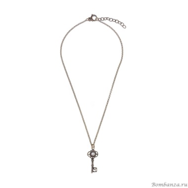 Колье Alcozer&J, подвеска-ключ с жемчугом, AL2502-C38EO24 белый