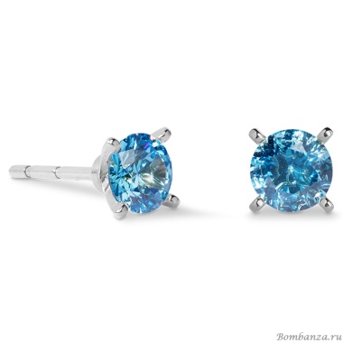 Серьги Coeur de Lion, Blue-Silver, 0207/21-0717 Серьги Coeur de Lion, Blue-Silver, 0207/21-0717