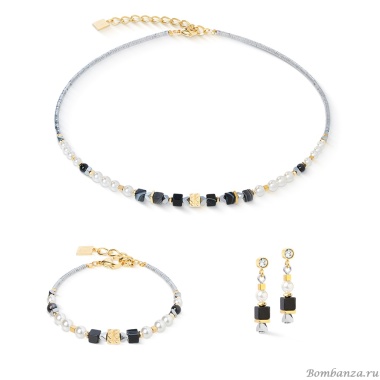 Колье Coeur de Lion, Black-White, 4314/10-1314 Колье Coeur de Lion, Black-White, 4314/10-1314