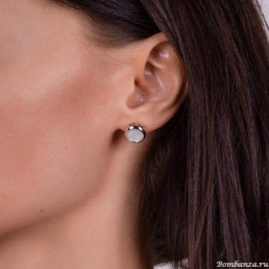 Серьги Moon Paris, Ringo Queen, асимметричные, с жемчугом и перламутром, MRQ-23.03-014 серебристый Серьги Moon Paris, Ringo Queen, асимметричные, с жемчугом и перламутром, MRQ-23.03-014 серебристый