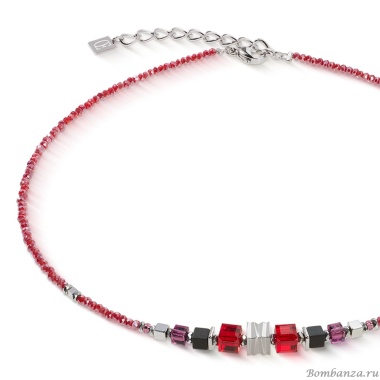 Колье Coeur de Lion, Red-Silver, 3044/10-0317 Колье Coeur de Lion, Red-Silver, 3044/10-0317