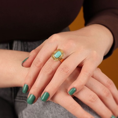 Кольцо TARATATA, Joyeuse, разъемное, со стеклянной бусиной, TT-H24-11419-20T Кольцо TARATATA, Joyeuse, разъемное, со стеклянной бусиной, TT-H24-11419-20T