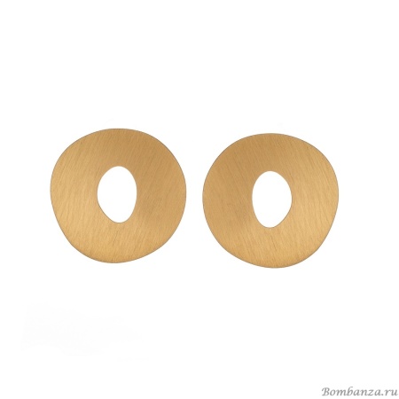 Серьги Dansk Copenhagen, Alaya, в форме неправильного овала, DNSK25.2-3C2407002 золотистый