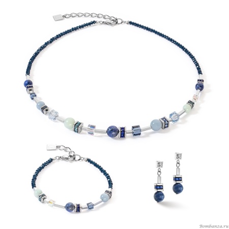 Браслет Coeur de Lion,  Blue-Silver, 4351/30-0717. Германия