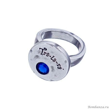 Кольцо Tra-la-ra, Basic, разъемное, с кристаллом Swarovski, TLR22-190P301 (синий)