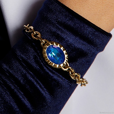 Браслет Qudo, TIVOLA UNICA big (G/P) Royal blue delite, 189684 Браслет Qudo, TIVOLA UNICA big (G/P) Royal blue delite, 189684