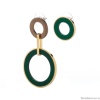 Серьги Nuance, Nuance, асимметричные, с кольцами, NFN-23.12-084 зеленый