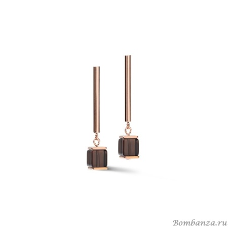 Серьги Coeur de Lion, Rose Gold Brown 5059/21-1100