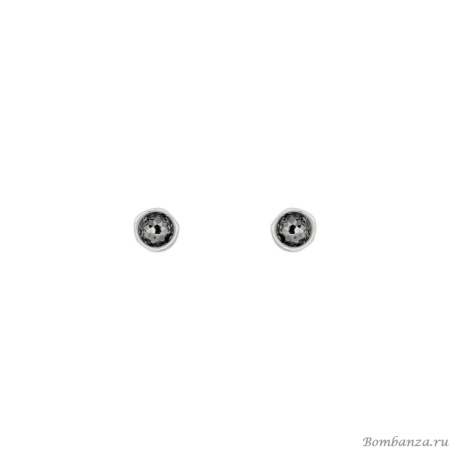 Пуссеты VIDDA, Fire, с кристаллом Swarovski, VD25.2-02323 серый