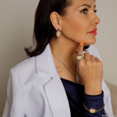 Кольцо Qudo, TIVOLA UNICA big (S/P) Ivory cream delite 56, 688313 Кольцо Qudo, TIVOLA UNICA big (S/P) Ivory cream delite 56, 688313