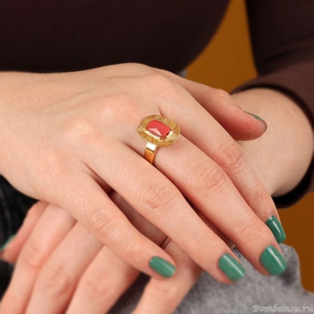 Кольцо TARATATA, Joyeuse, разъемное, со стеклянной бусиной, TT-H24-11419-205 розовый