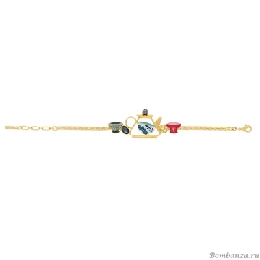 Браслет TARATATA, Cannelle, с цветной смолой и стеклянными бусинами, TT-E24-01301-20M золотистый