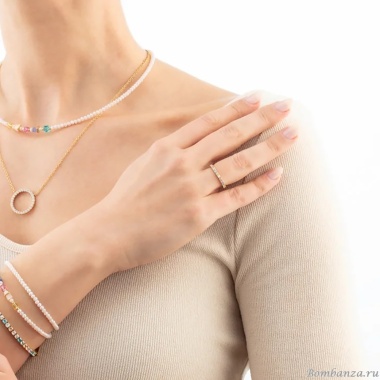 Кольцо Coeur de Lion, Multicolour Pastel Gold, 0146/40-1590 56