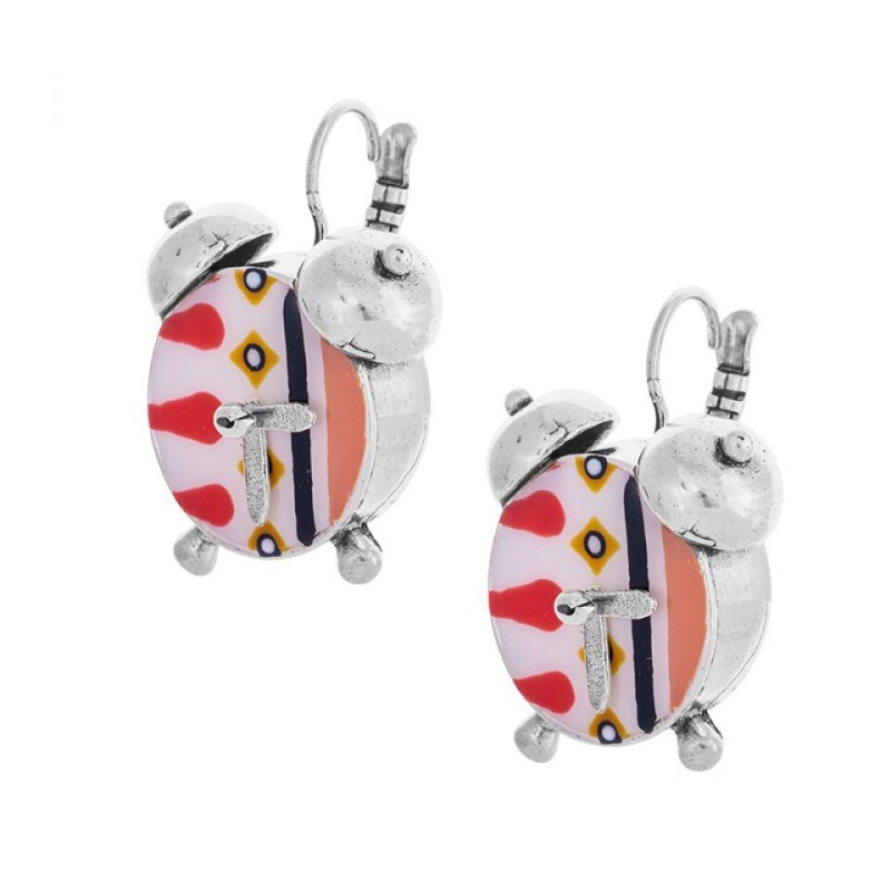 Серьги Taratata, Wake up!, будильник, цветные