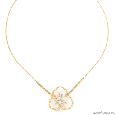 Колье Franck Herval, Lisette, с перламутром и кристаллами Swarovski, FH25.2-15-64392 белый